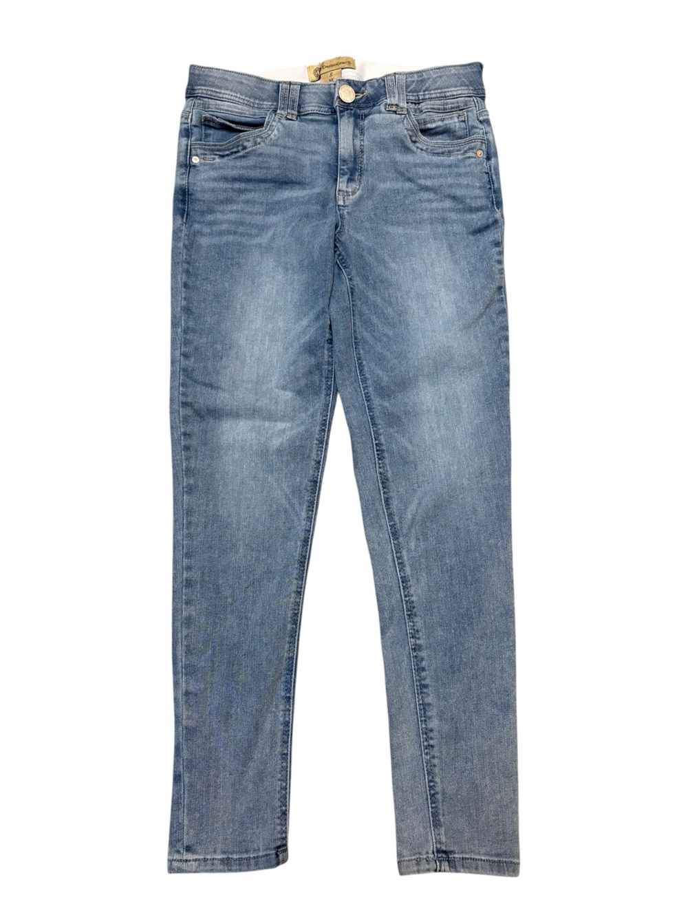 Democracy “Ab” Solution Light Wash Skinny Jeans.  Size 8